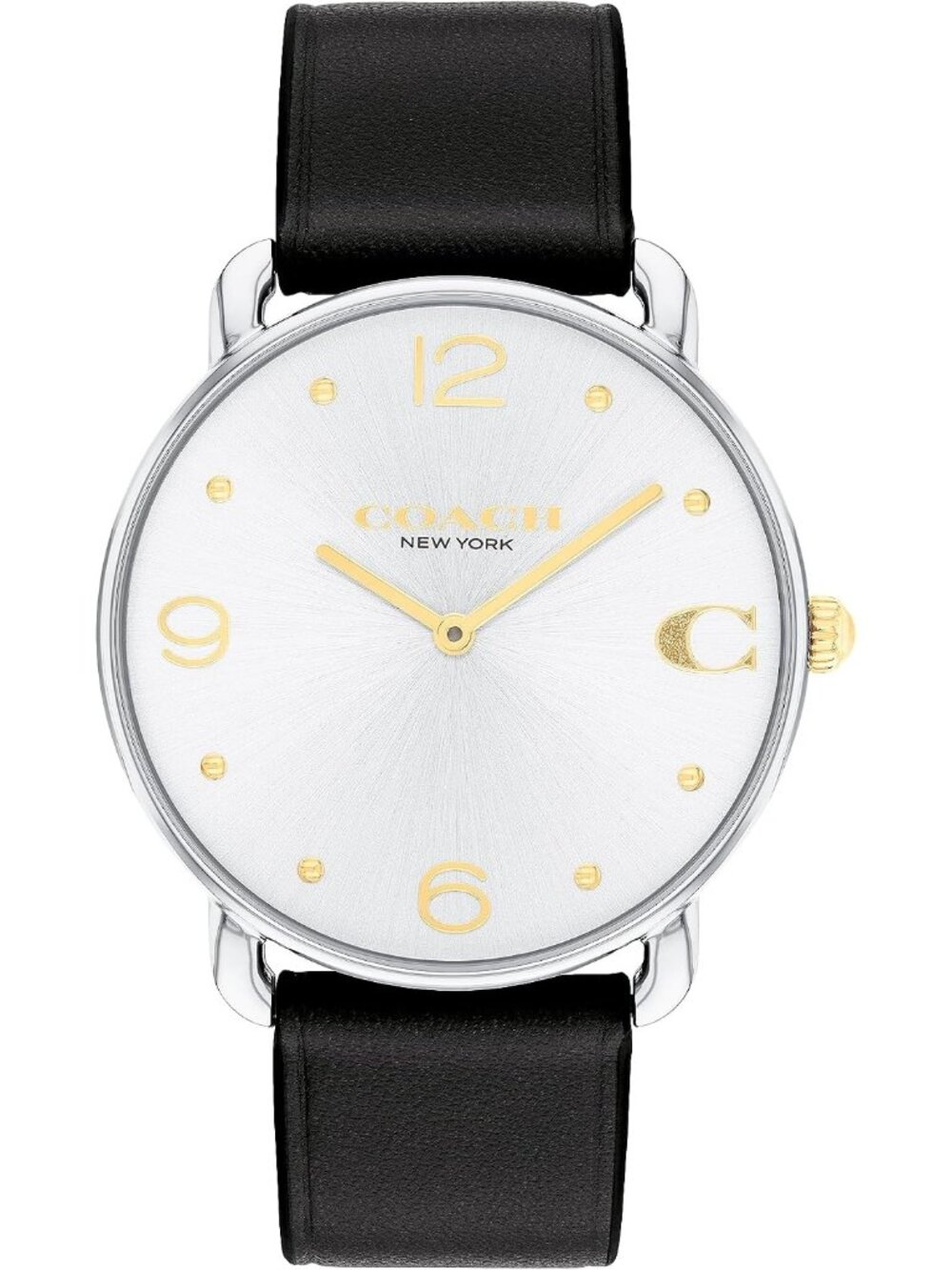 Women's Black/White Sleek and Minimalist in Design Leather Strap Wrist Watches